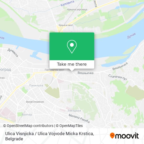 Ulica Visnjicka / Ulica Vojvode Micka Krstica map