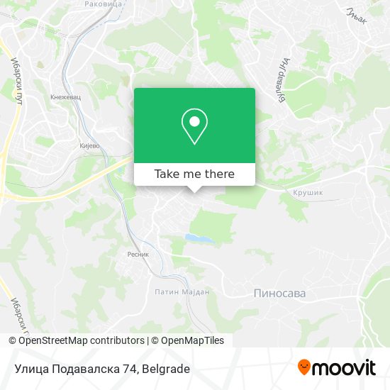 Улица Подавалска 74 map
