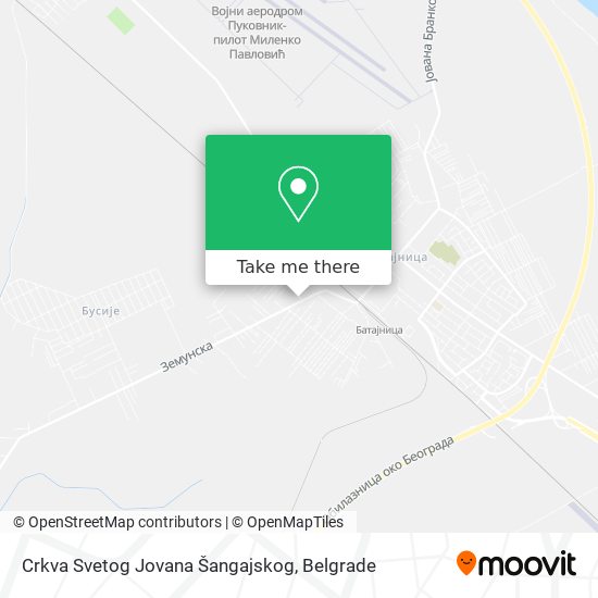 Crkva Svetog Jovana Šangajskog map