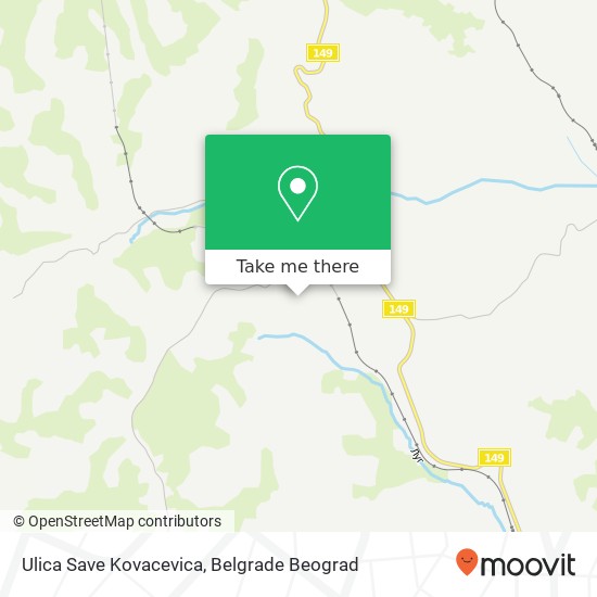 Ulica Save Kovacevica map