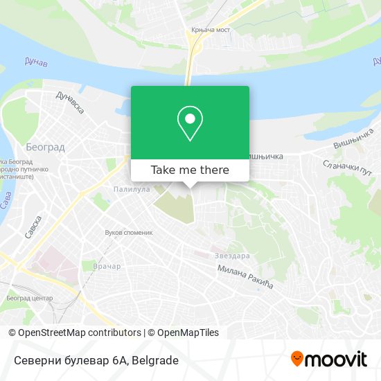 Северни булевар 6A map