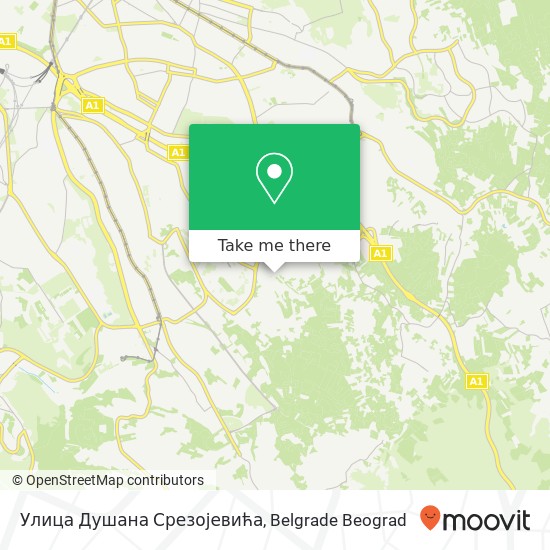 Улица Душана Срезојевића map