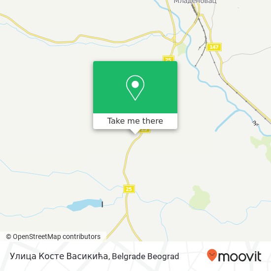 Улица Косте Васикића map