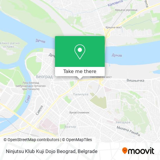 Ninjutsu Klub Kuji Dojo Beograd map