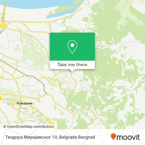 Теодора Миријевског 10 map