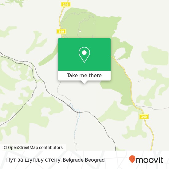 Пут за шупљу стену map