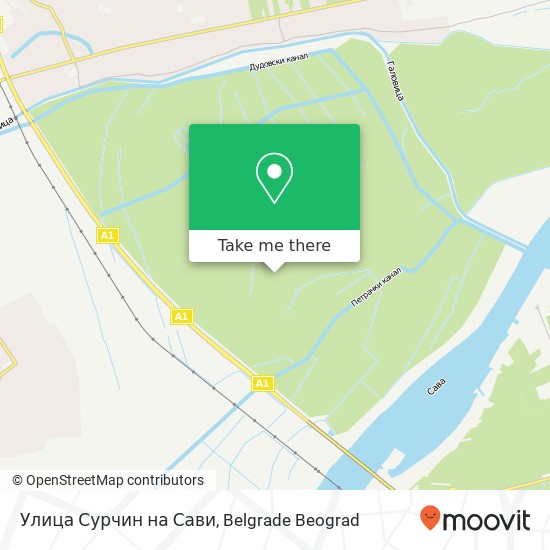 Улица Сурчин на Сави map