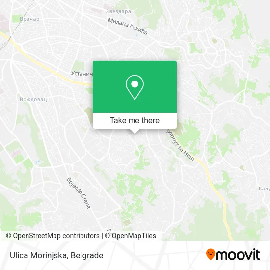 Ulica Morinjska map