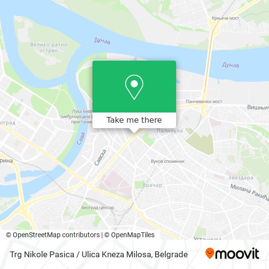 Trg Nikole Pasica / Ulica Kneza Milosa map