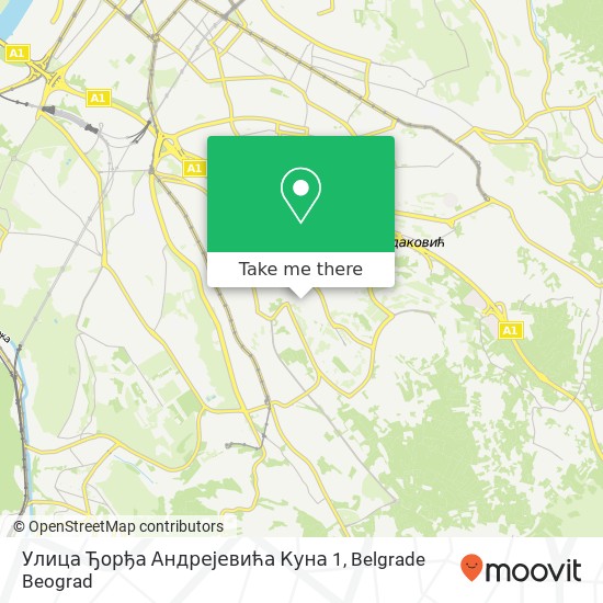 Улица Ђорђа Андрејевића Куна 1 map