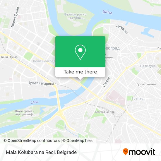 Mala Kolubara na Reci map