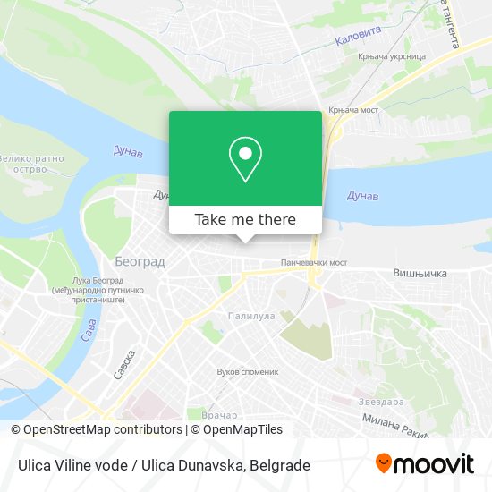 Ulica Viline vode / Ulica Dunavska map