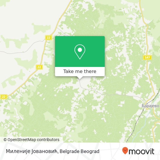 Миленије Јовановић map