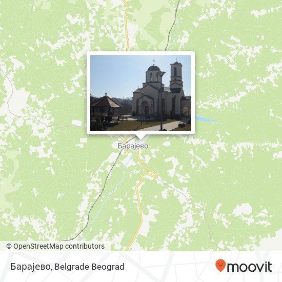 Барајево map