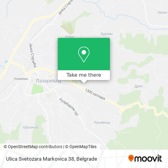 Ulica Svetozara Markovica 38 map