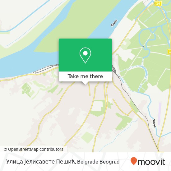 Улица Јелисавете Пешић map