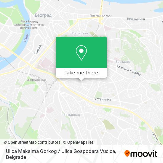 Ulica Maksima Gorkog / Ulica Gospodara Vucica map