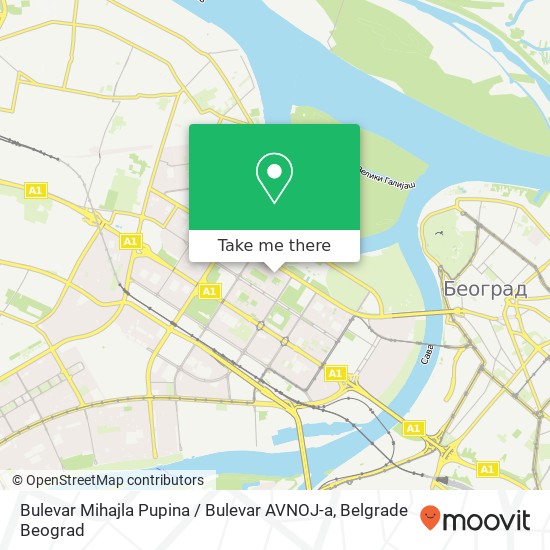 Bulevar Mihajla Pupina / Bulevar AVNOJ-a map