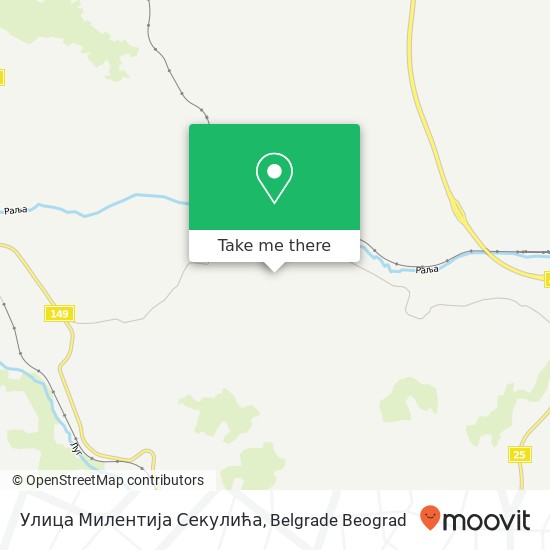 Улица Милентија Секулића map