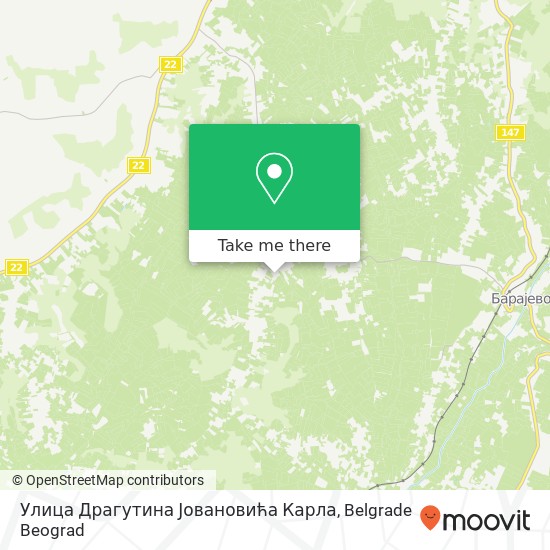 Улица Драгутина Јовановића Карла map