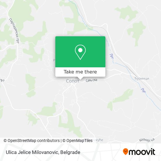 Ulica Jelice Milovanovic map