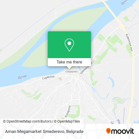 Aman Megamarket Smederevo map