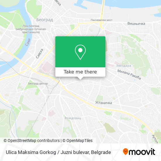 Ulica Maksima Gorkog / Juzni bulevar map