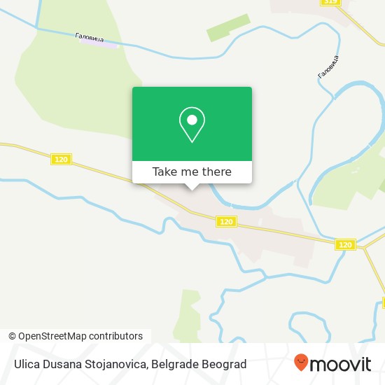 Ulica Dusana Stojanovica map