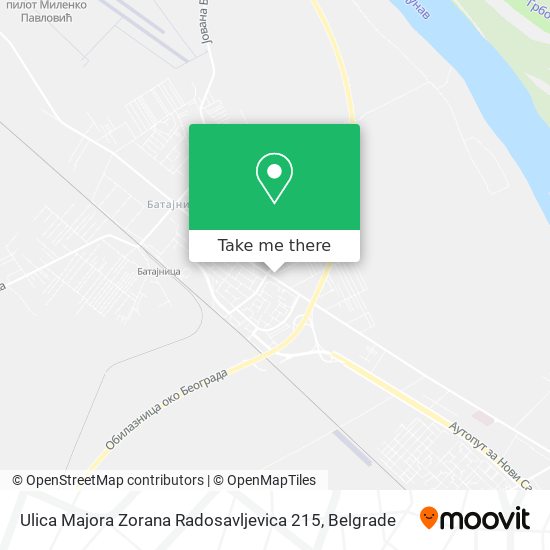 Ulica Majora Zorana Radosavljevica 215 map