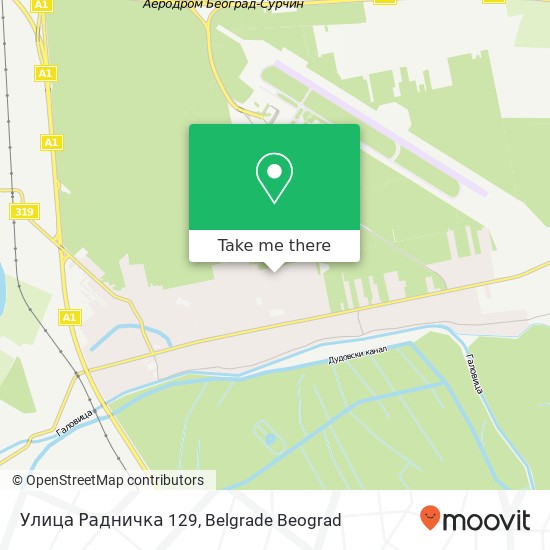 Улица Радничка 129 map