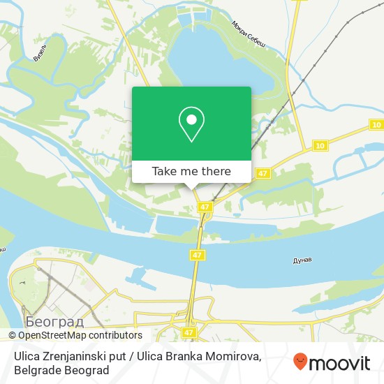 Ulica Zrenjaninski put / Ulica Branka Momirova map