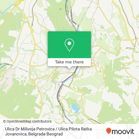 Ulica Dr Milivoja Petrovica / Ulica Pilota Ratka Jovanovica map