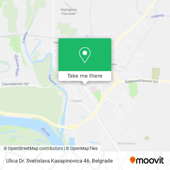 Ulica Dr. Svetislava Kasapinovica 46 map
