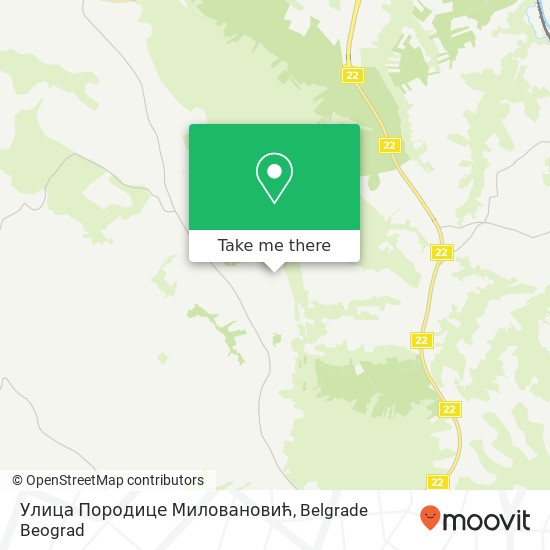 Улица Породице Миловановић map