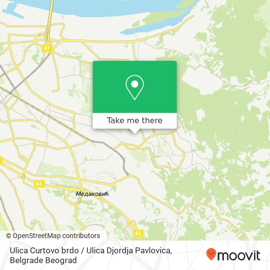 Ulica Curtovo brdo / Ulica Djordja Pavlovica map