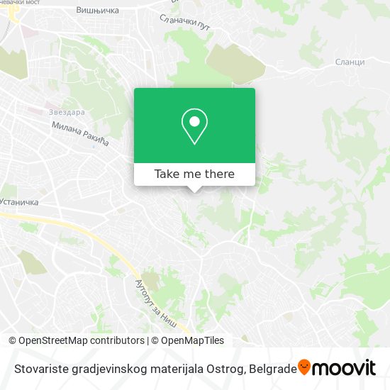 Stovariste gradjevinskog materijala Ostrog map