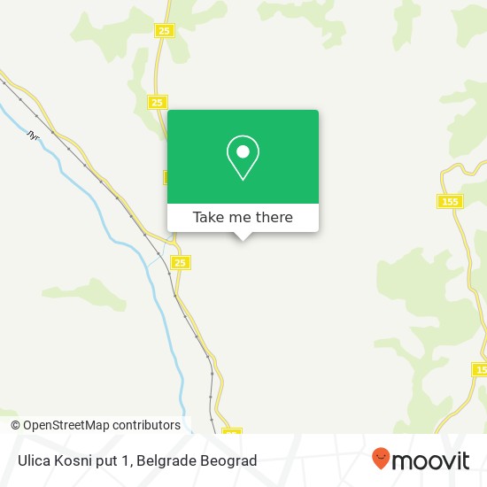 Ulica Kosni put 1 map