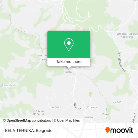 BELA TEHNIKA map
