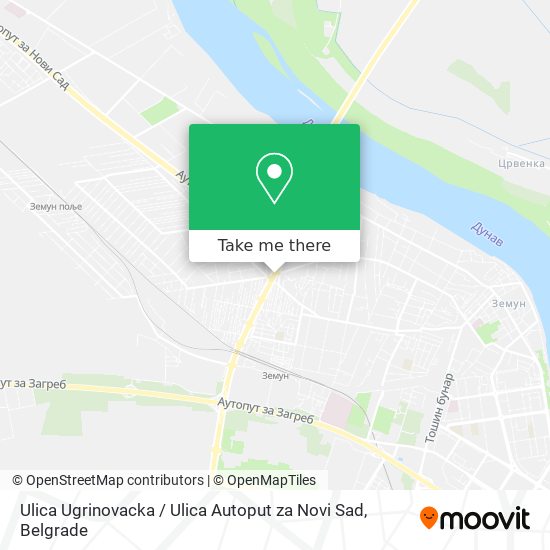 Ulica Ugrinovacka / Ulica Autoput za Novi Sad map