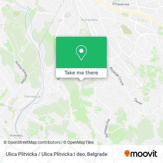 Ulica Plitvicka / Ulica Plitvicka I deo map