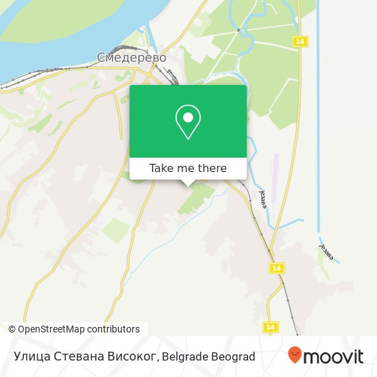 Улица Стевана Високог map