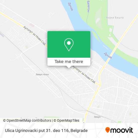 Ulica Ugrinovacki put 31. deo 116 map