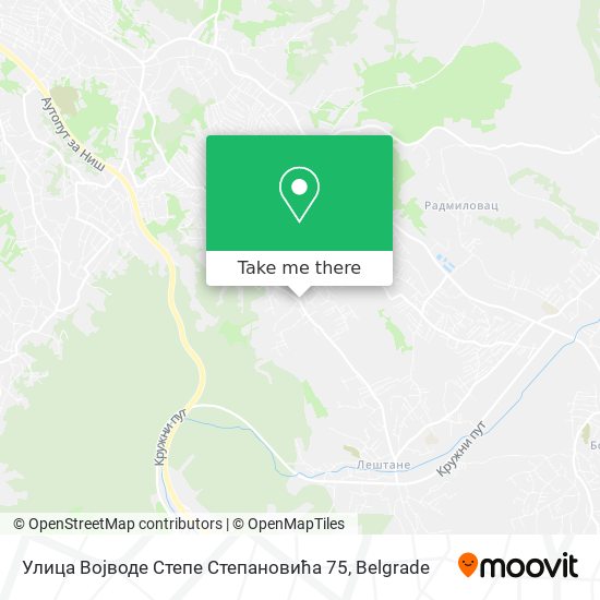 Улица Војводе Степе Степановића 75 map