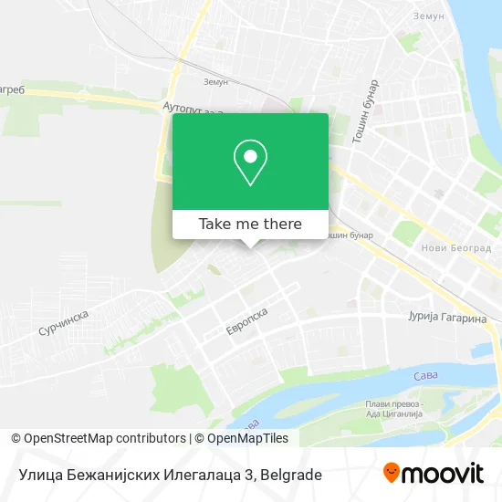 Улица Бежанијских Илегалаца 3 map