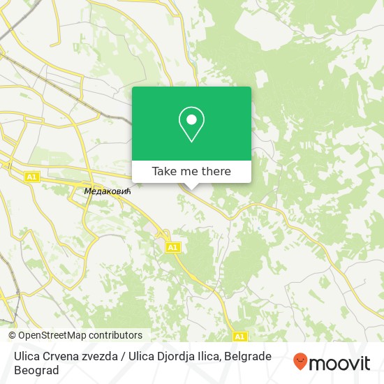 Ulica Crvena zvezda / Ulica Djordja Ilica map