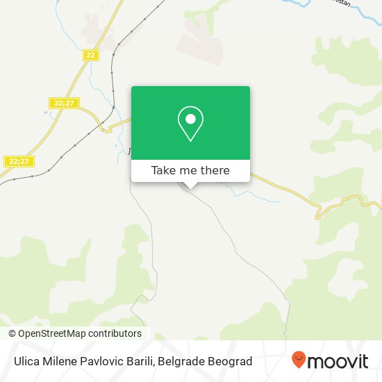 Ulica Milene Pavlovic Barili map