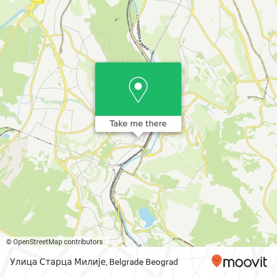 Улица Старца Милије map