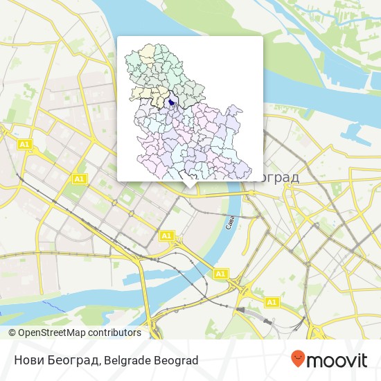 Нови Београд map