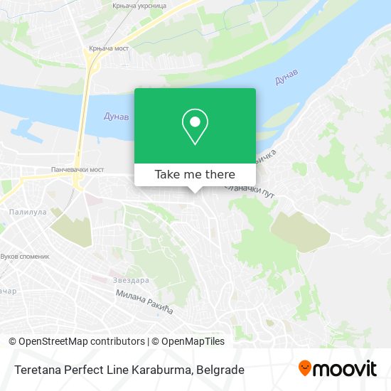 Teretana Perfect Line Karaburma map