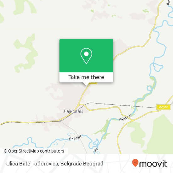 Ulica Bate Todorovica map